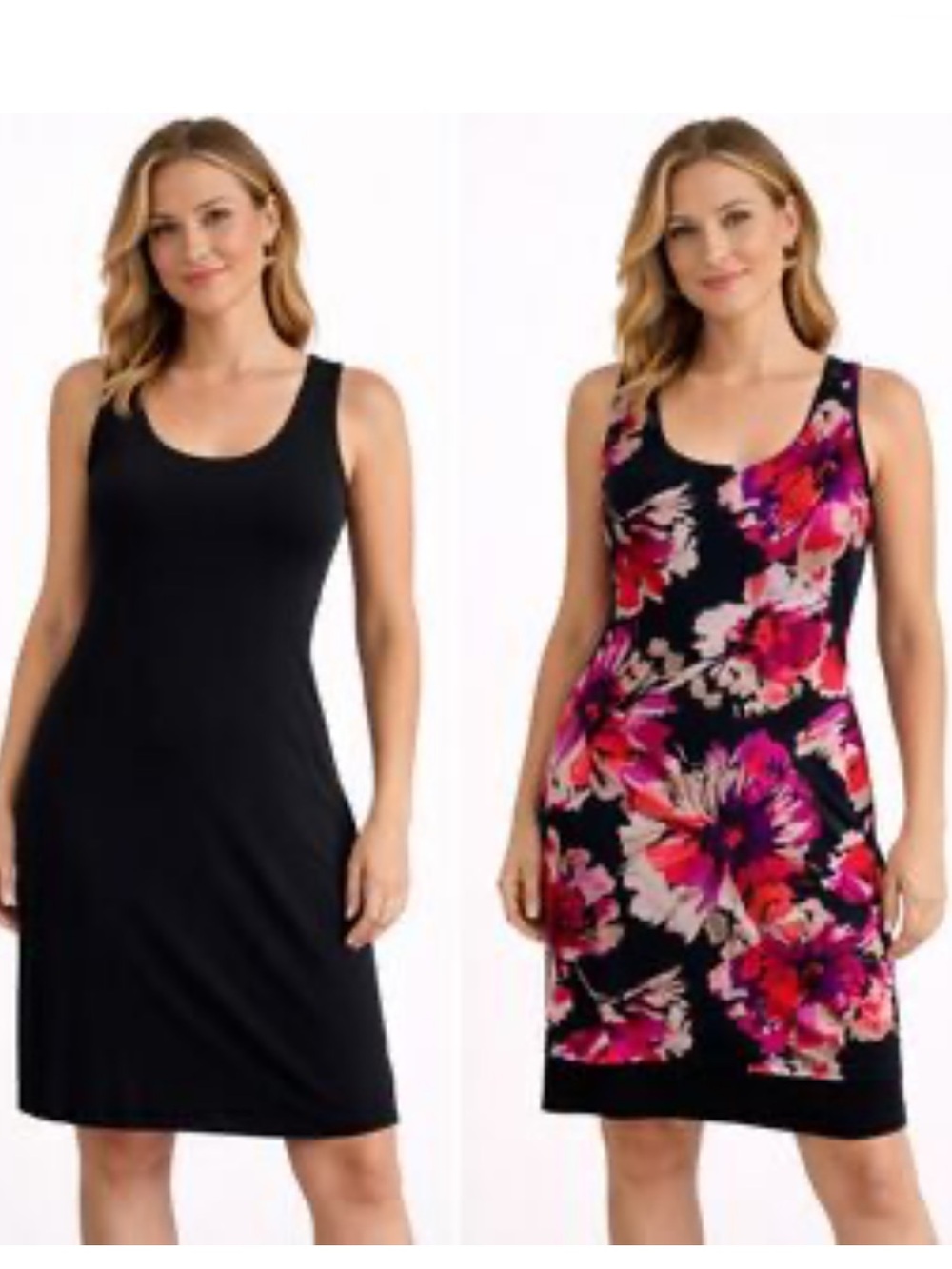 Travel Smith sleeveless reversible floral / black dress, XL, NWT!